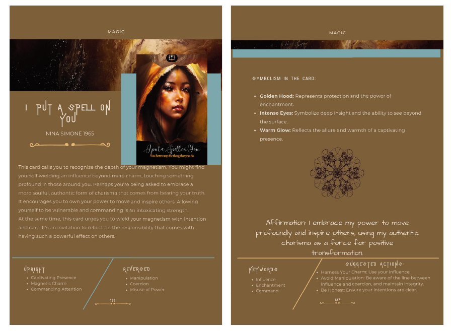 Witchy Woman guidebook inside pages